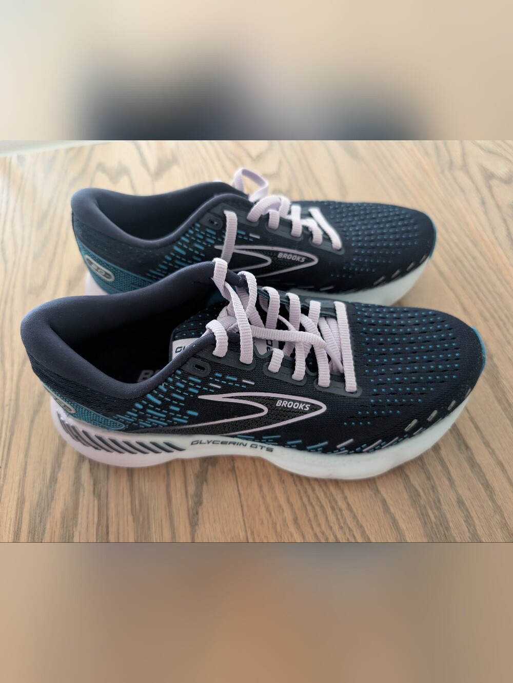 Brooks Glycerin GTS Women's Running Shoes - Navy with Teal & Light Pink